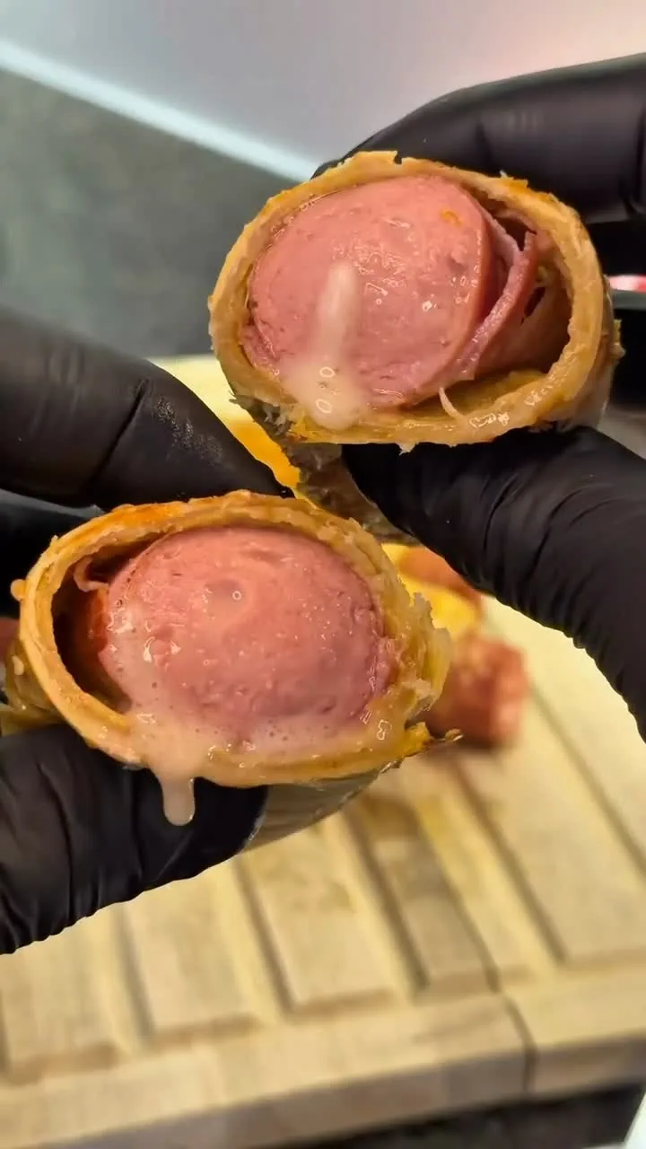 Aufgeschnittenes Cordon bleu mit Käsefüllung